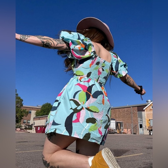 A New Day Green and Blue Sleeveless Sundress - Picture 2 of 8